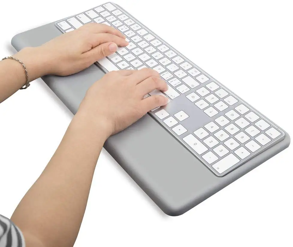 

Magic Keyboard Wrist Rest Ergonomic Keyboard Stand Compatible with Wireless Magic Keyboard 2 with Numeric Keypad (Gray Silicone)