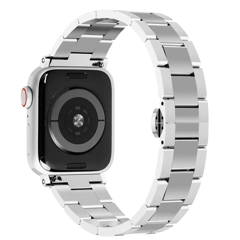 Металлический ремешок для часов совместим с Apple Watch Series 4/3/2/1, Нержавеющая сталь инструмент Бесплатная ссылка ремешок для наручных часов 38