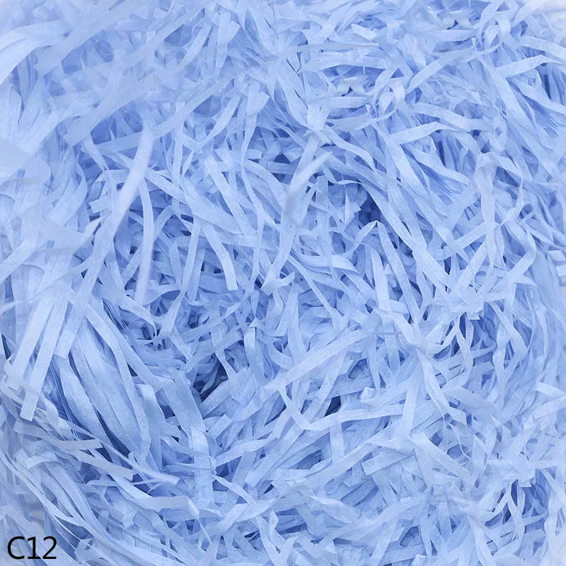 50/100g DIY бумажная рафия на свадьбу, день рождения, наполнитель подарочной коробки поставки измельченные морщинка Бумага Конфетти Для новогоднее; рождественское Декор - Цвет: C12