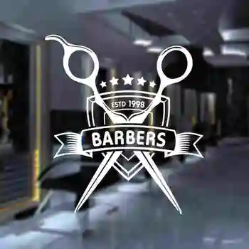 

Barbershop Sticker Bread Decal Customized Vinyl Wall Art Decor Windows Decoration Haircut Shavers Glass Barber Shop Decals