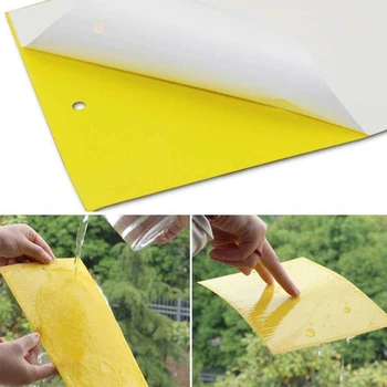 

Two-Sided Fly Trap Tools Glue Stickers Insect Bug Catchers Pest Control Hang Board for Household Bedroom Protection