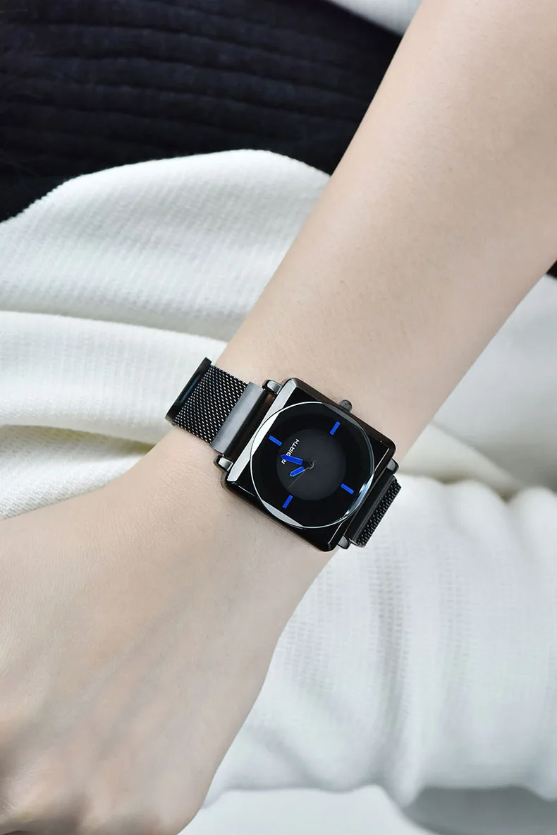 Роскошные Брендовые женские часы с магнитным квадратным кварцевым браслетом, женские наручные часы, креативные модные трендовые водонепроницаемые часы, Reloj Mujer
