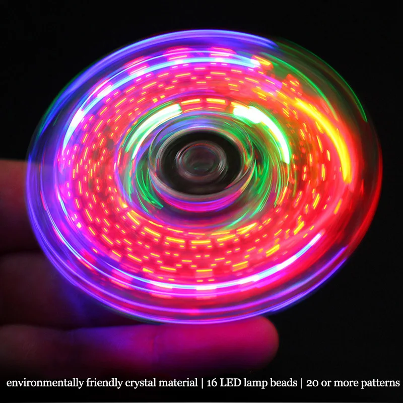 Light Up Gyro Loops Flashing LED Visual Effect Fidget ADHD Autism Kids Adult Toy 