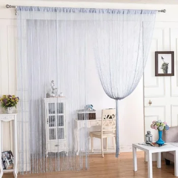 

Decorative Solid Curtains Stripe White Blank Gray Classic Line Curtain Window Blind Valance Living Room Divider Door Curtains