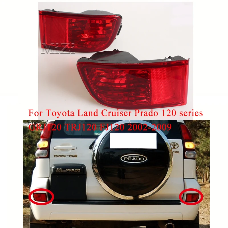 

For Toyota Land Cruiser Prado 120 series GRJ120 TRJ120 FJ120 2002-2009 Rear Bumper light 1PCS Fog brake Light Without Bulb