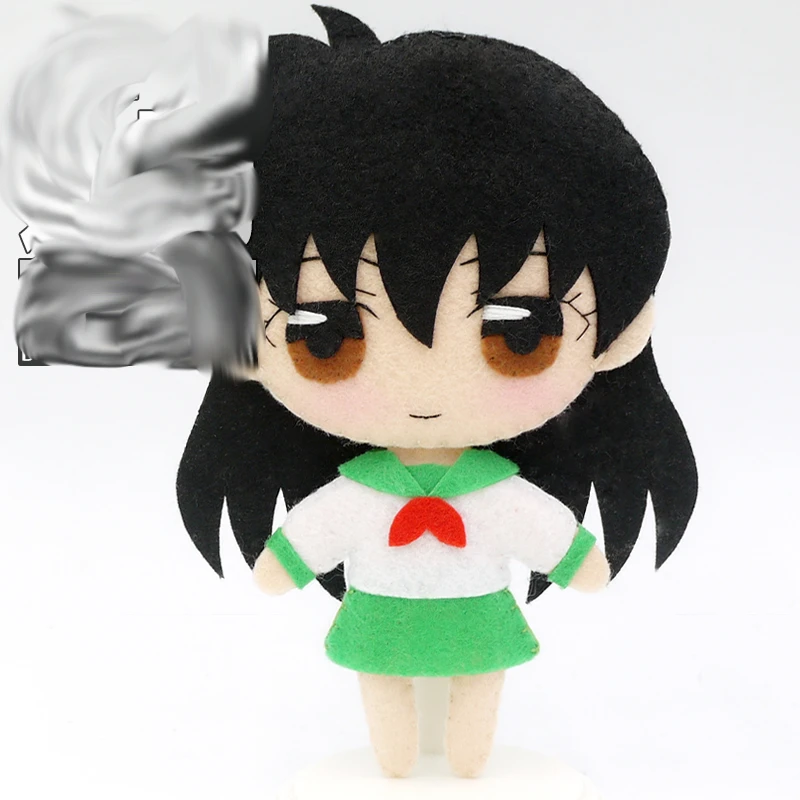 Anime Inuyasha Cartoon Q Style Higurashi Kagome Handmade Toy Keychain Bag Cosplay Doll DIY Material for Girl 1 pcs | Тематическая