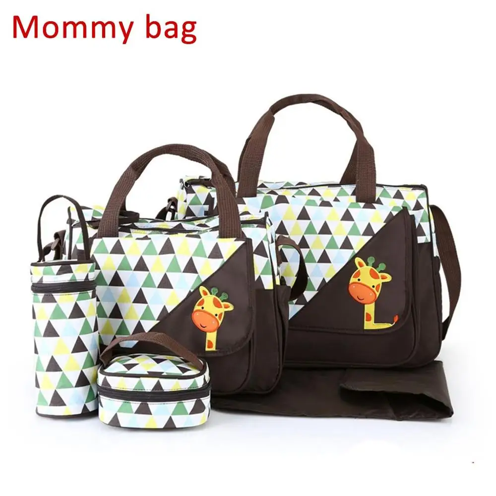 

New Mother Bag Set Diaper Bag Baby Care Mother Backpack Waterproof Baby Pregnant Woman Bag Foldable Mother Bag