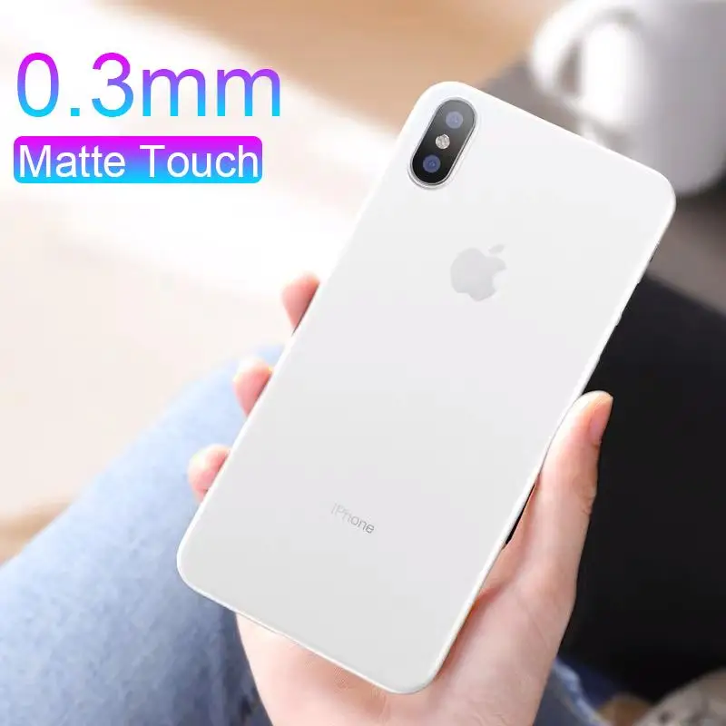 0 3 мм чехол для iPhone 11 Pro Max Xs Xr X ультра тонкий матовый ПК Жесткий Чехол 6 6S 7 8 Plus