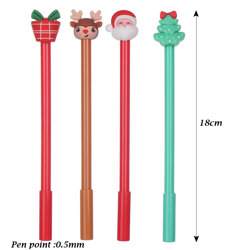 2/5 шт, креативная Рождественская серия, нейтральная ручка, мультяшная ручка для студентов, черная ручка для рождества, гелевая ручка, канцелярские принадлежности для письма