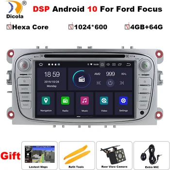 

PX6 DSP Android 10 GPS Car Radios 2 Din Car Multimedia player 7'' Audio DVD Player For Ford/Focus/S-Max/Mondeo 9/GalaxyC-Max