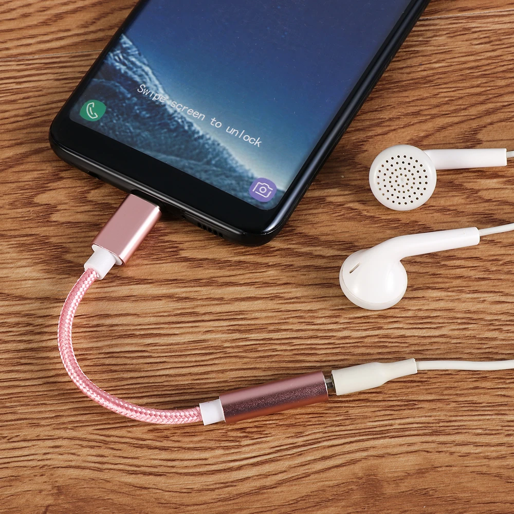Преобразователь для наушников type C USB до 3,5 мм разъем для наушников, аудио кабель адаптер для Huawei Mate 10 P20 Pro Аксессуары для телефонов