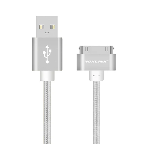 VOXLINK USB кабель для быстрой зарядки для iphone 4 4s 3g S 3g iPad 1 2 3 iPod Nano itouch 30 Pin зарядное устройство адаптер для синхронизации данных шнур - Цвет: Silver