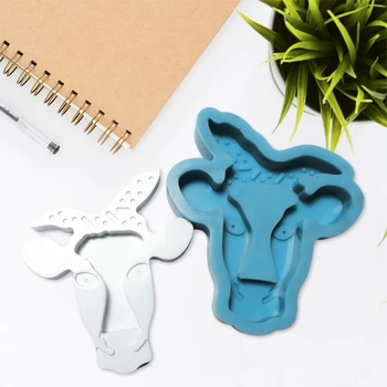 

Bull Head Shape Quicksand Box Epoxy Resin Mold DIY Storage Case Silicone Mould A2UA