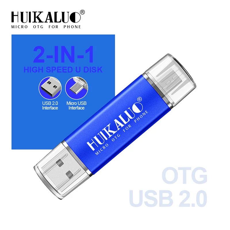 Цветной OTG USB флэш-накопитель micro otg 16 ГБ 32 ГБ Флешка 4 Гб 6 ГБ 64 Гб U диск USB флэш-накопитель для компьютера/Android телефона - Цвет: Синий