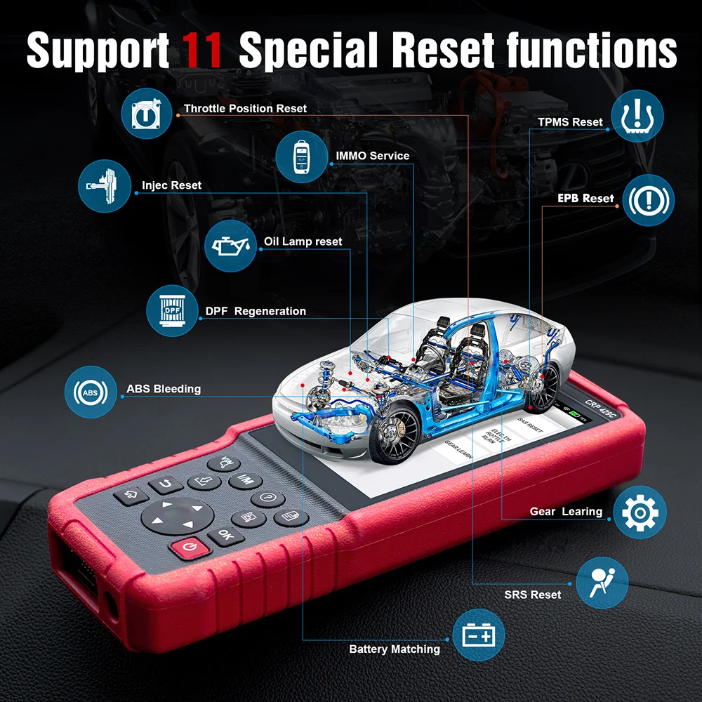 LAUNCH X431 CRP429C OBD2 ENG ABS воздушная подушка SRS на диагностическом инструменте obdII считыватель кодов DPF BMS EPB11 Функция сброса pk CRP129 CRP479
