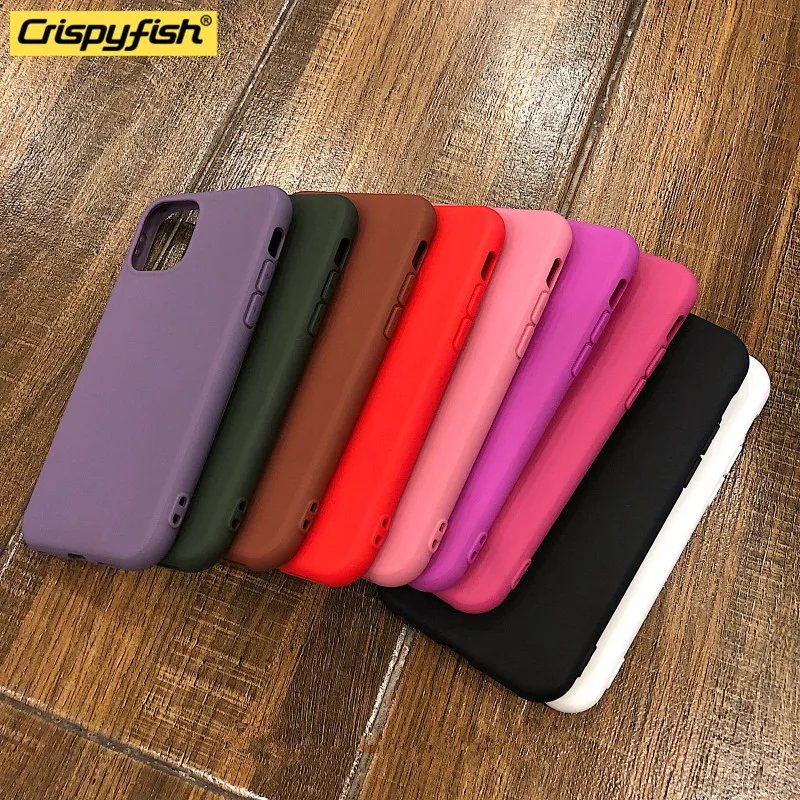 Противоударный Цветной силиконовый чехол-бампер для iPhone 12 Pro Max Mini X XR XS 6s 6 Plus 8 7 11 SE