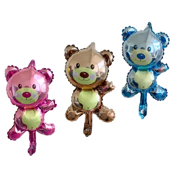 

50pcs/lot Multicolor mini cute bear home decoration birthday party children cartoon balloons wedding decoration children's toys