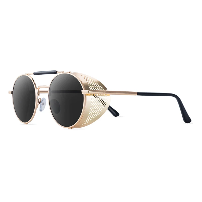 Мужские поляризационные солнцезащитные очки в стиле панк, ретро, UV400, уличные спортивные темные очки, защитные очки для путешествий, отдыха, модные очки - Цвет линз: TYPE-D
