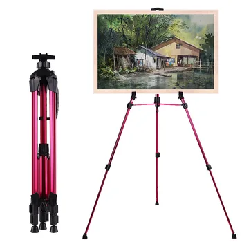 

Aluminum alloy color foldable adjustable tripod metal display stand portable easel gouache oil painting sketch easel