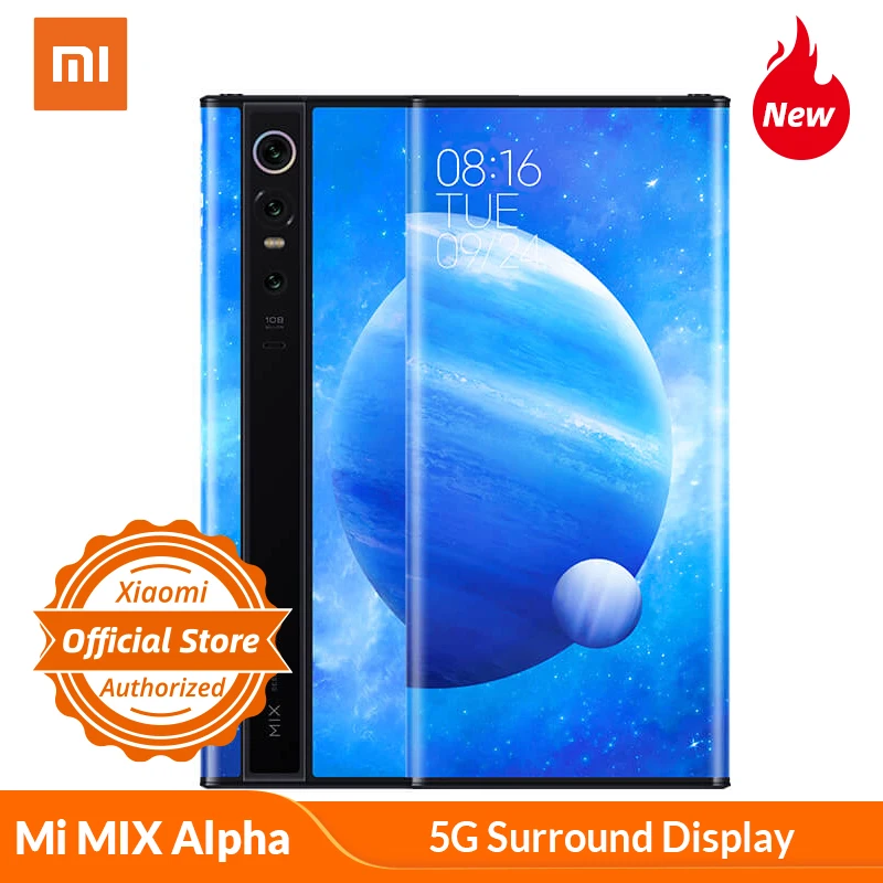 

Xiaomi MIX Alpha 5G Surround Display Concept Smartphone 12GB 512GB Snapdragon 855 Plus 100MP Flagship Triple Cameras 7.92" OLED