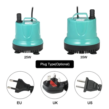 

Hot 2000L/H 35W Submersible Water Pump Mini Fountain for Aquarium Fish Tank Pond Water Gardens Hydroponic Systems with 2 Nozzles