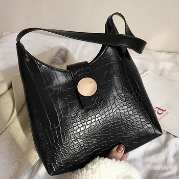 

Crocodile Pattern Luxury Handbags Women Bags Designer Large Capacity Tote Bags Hasp Bucket Crossbody Bags For Women Shoulder Bag