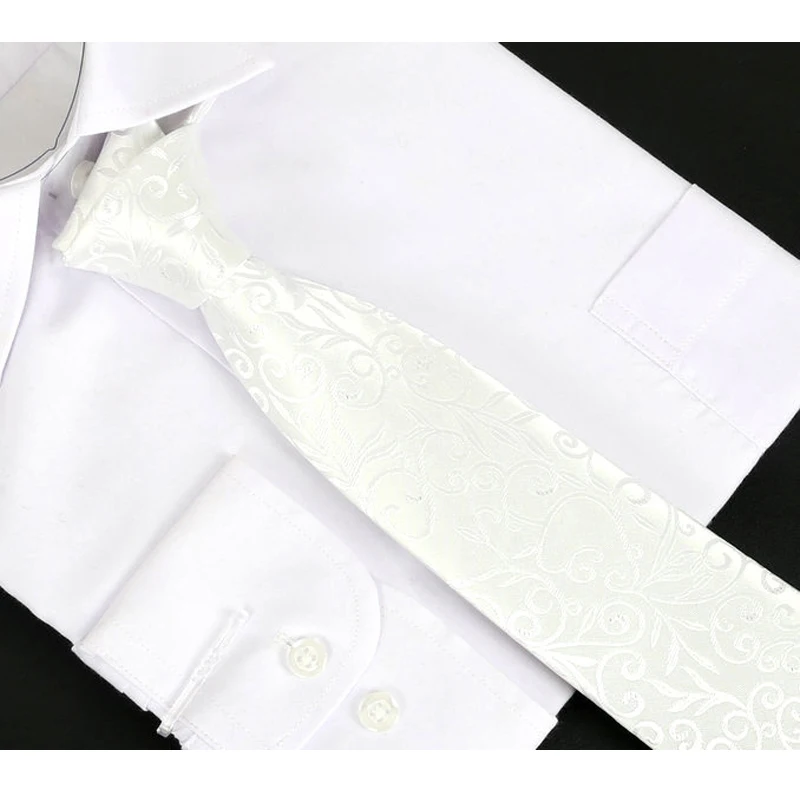 White Wedding Man Ties Groom Suit White Tie White Tie Suit Style Classic Ties Style Ties