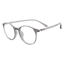Gafas transparentes para hombre y mujer, ligeras, Vintage, redondas, TR90, montura para gafas graduadas, lentes monofocales