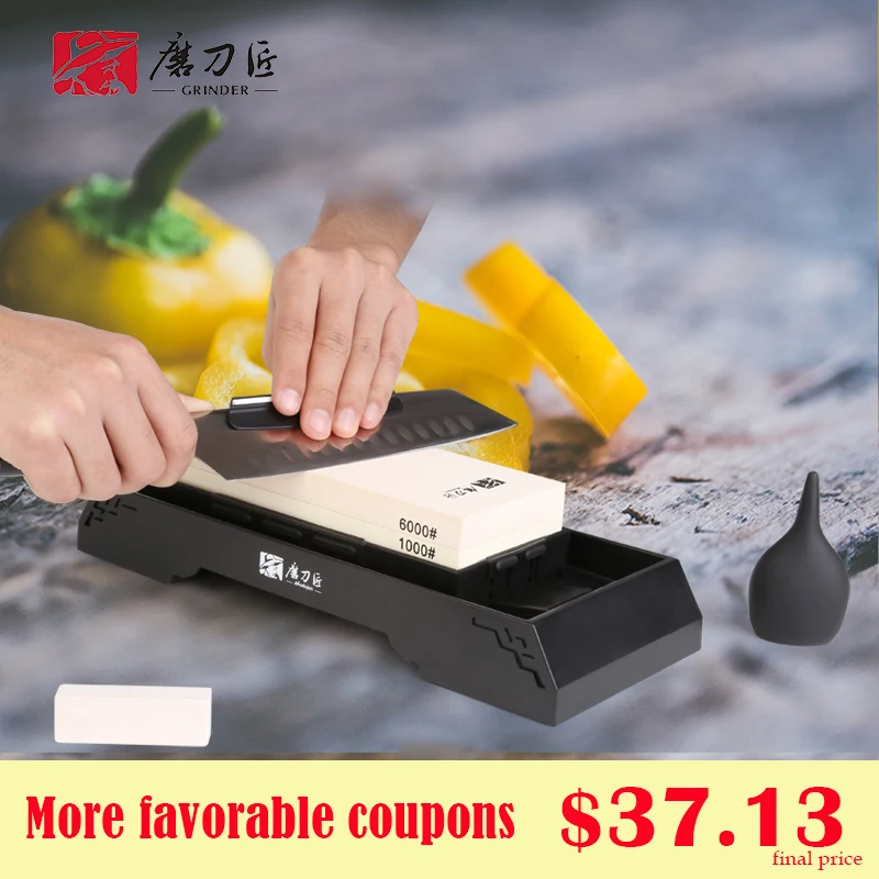 

GRINDER1000/6000 mesh double-sided domestic knife sharpener for kitchen grindstone whetstone large size and specification-TG8610