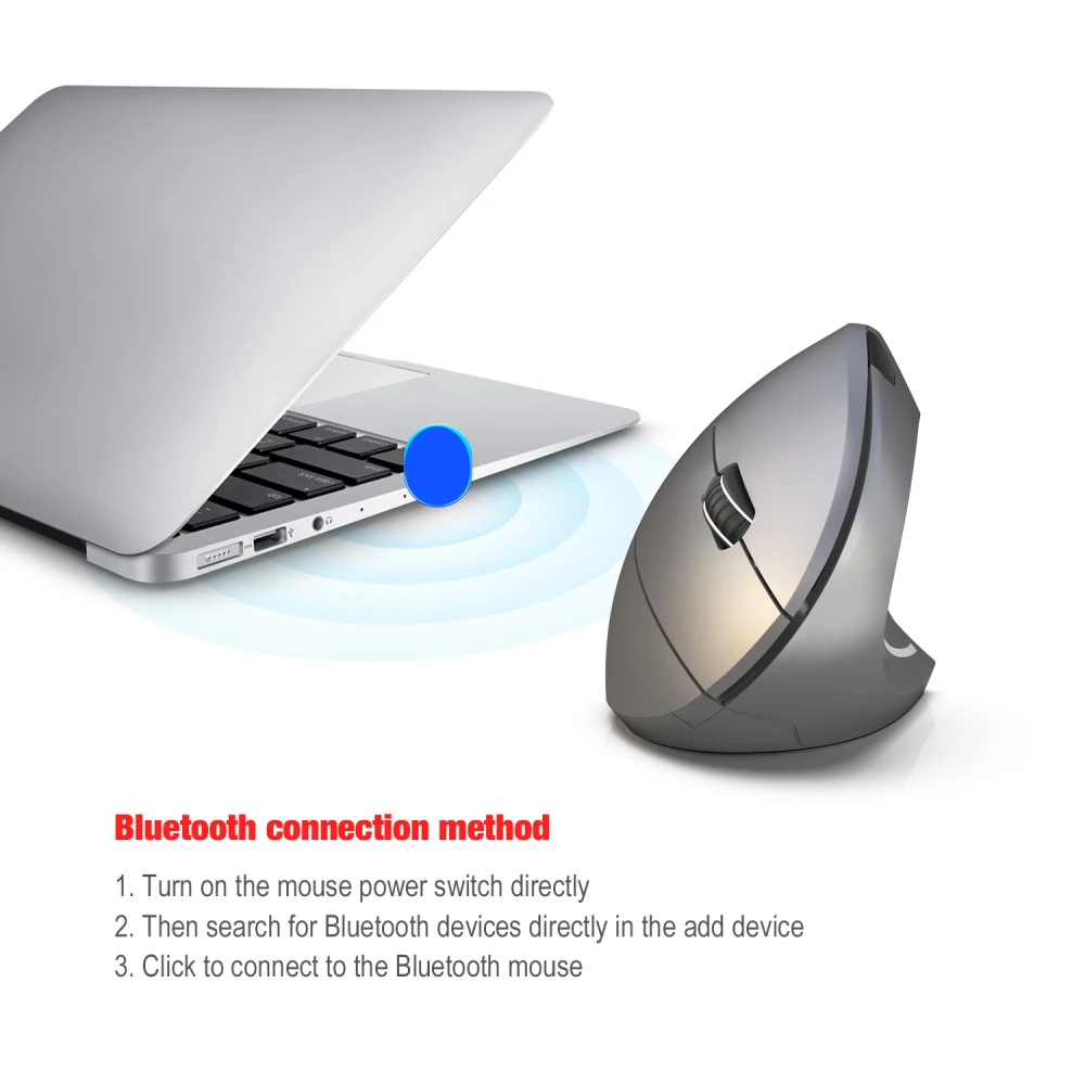 HXSJ Bluetooth Вертикальная мышь Эргономика 800/1600/2400 Точек на дюйм профилактика мышь стороны игра офиса Мыши Pc ноутбук аксессуары