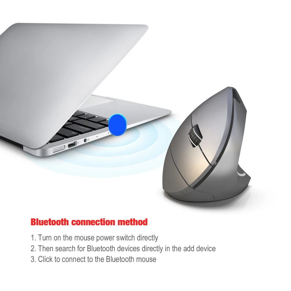 HXSJ Новый Bluetooth Вертикальная мышь Эргономика 800/1600/2400 Точек на дюйм профилактика