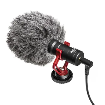 

Condenser Microphone Universal Mini Portable Wired Uni-directional Mic SLR Camera Phone Accessories For Live Broadcasting