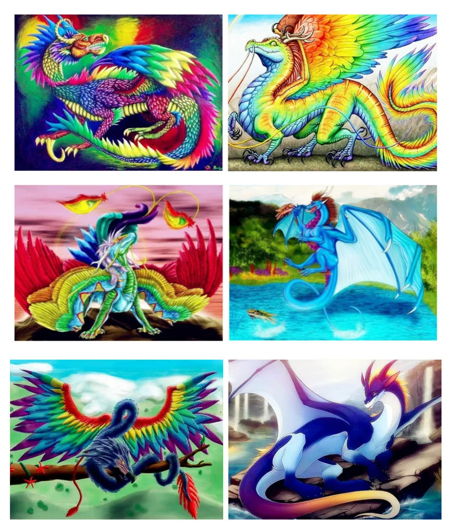 

5D DIY Diamond Painting Dragon Diamond Embroidery Cartoon Pictures Cross stitch home decoration