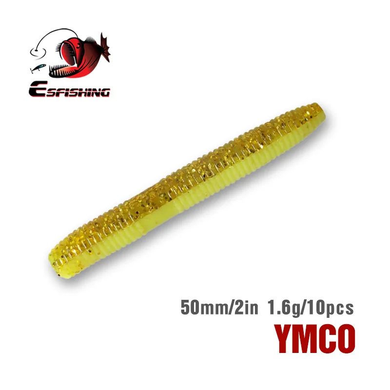 KESFISHING черви 10 шт (5 см)/1 6g YMCO палка 2 &quotприманки для ловли рыбы мягкие силиконовые