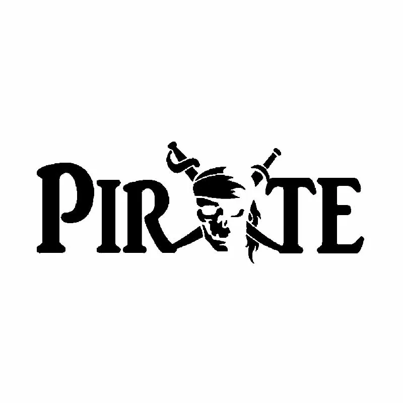 Car Stickers Personalized Skull Pirate PVC Decoration Accessories Decals Creative Waterproof Sunscreen Black/white 16cm*6cm | Автомобили и