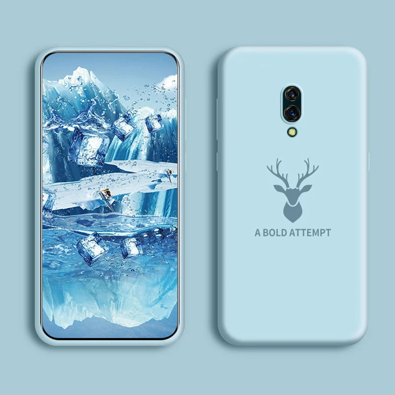 Противоударный тонкий мягкий чехол для Oppo Realme X жидкий силиконовый карамельный