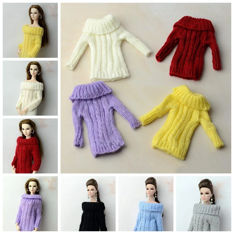 

1/6 BJD Doll Accessories Toy For Children Fashion Beauty Colorful Daily Casual Long Wool Sweater Sexy Winter Dolls Clothes Gifts
