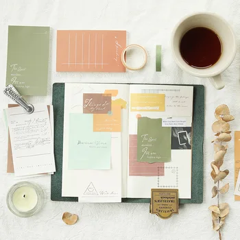 

60sheets Minimalist Series Sign In Notes Simple Color Journal Plan Memo Pad Decoration Planner School Supplies Stationery