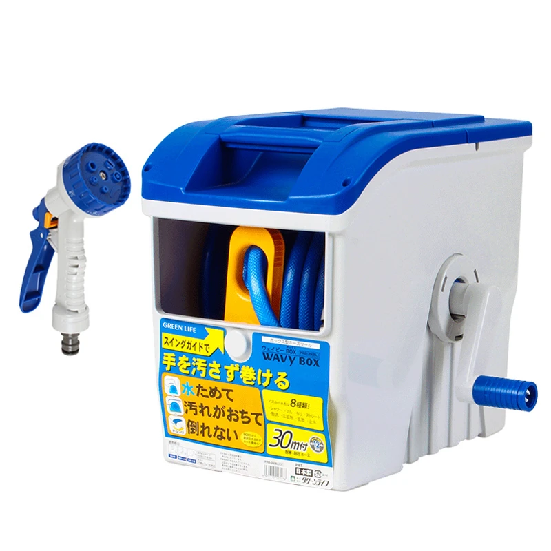 

30m Water Hose Reel Kit Washable Water Pipe Cart Storage Rack Easy To Organize For Garden Watering Car Cleaning Tool G-BOOGE