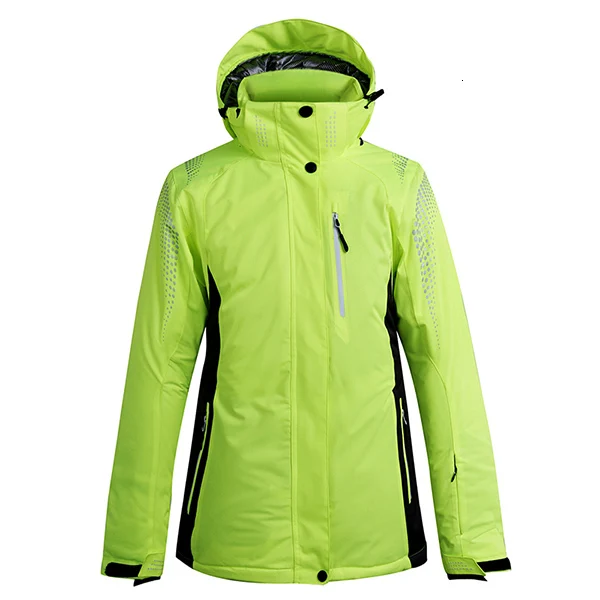 Парные лыжные куртки и штаны для мужчин и женщин, лыжный костюм, комплекты для сноубординга, теплая ветрозащитная Водонепроницаемая зимняя одежда для улицы - Цвет: Green Jacket