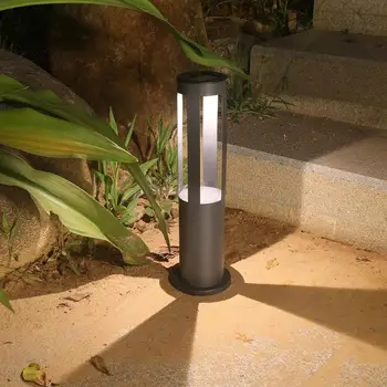 

2pcs LED Outdoor Cylinder Landscape Lawn Lamp Injection Molding and Handwork Process Road Lights Waterproof Pathway