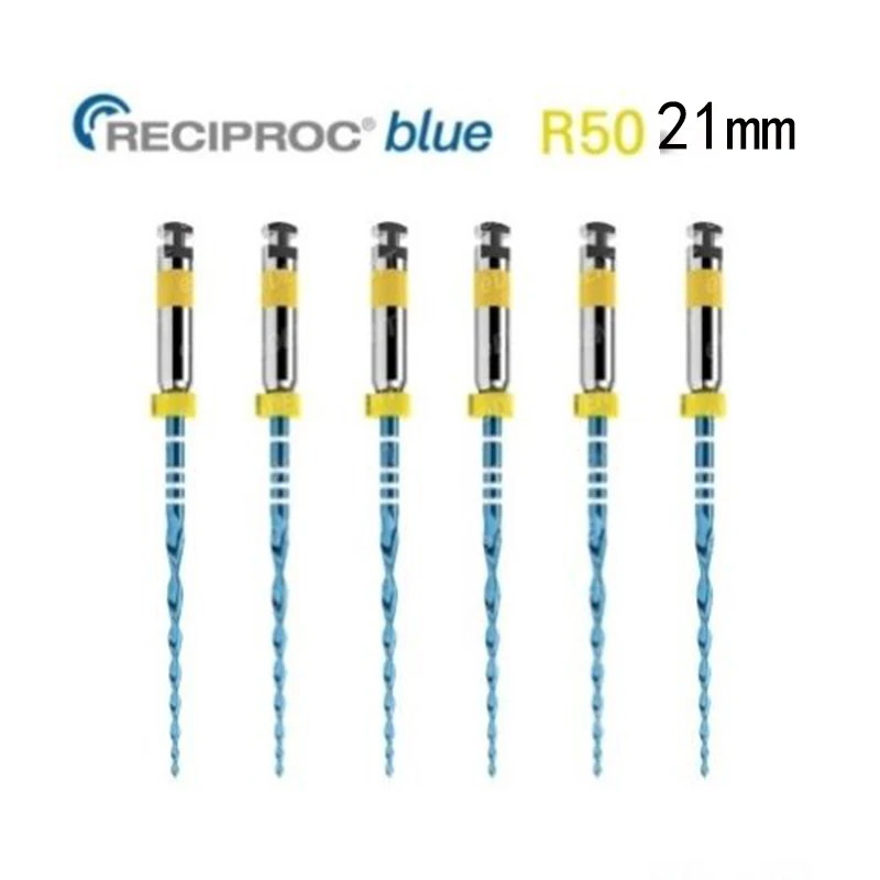 R50 21MM Reciproc файл Стоматологическая синяя термообработка 6 шт. R50 21 мм стоматологическая медицинская для стоматолога Endo инструменты для лечения - Цвет: R50 21MM