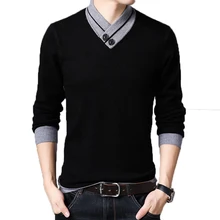 Осень зима мужской свитер с v-образным вырезом дизайн пуловер и свитер для мужчин