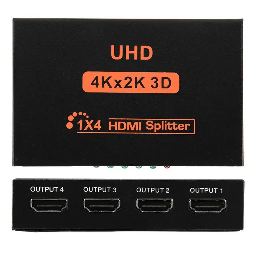 4K x 2K 1 в 4 Выход Высокое Разрешение HDMI сплиттер дистрибьютор 4 порта видео конвертер ЕС 110-240