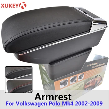 

Xukey Central Armrest For Polo 9N 9N3 2002 - 2009 Console Center Black Storage Car Styling Box Ashtray 2004 2005 2006
