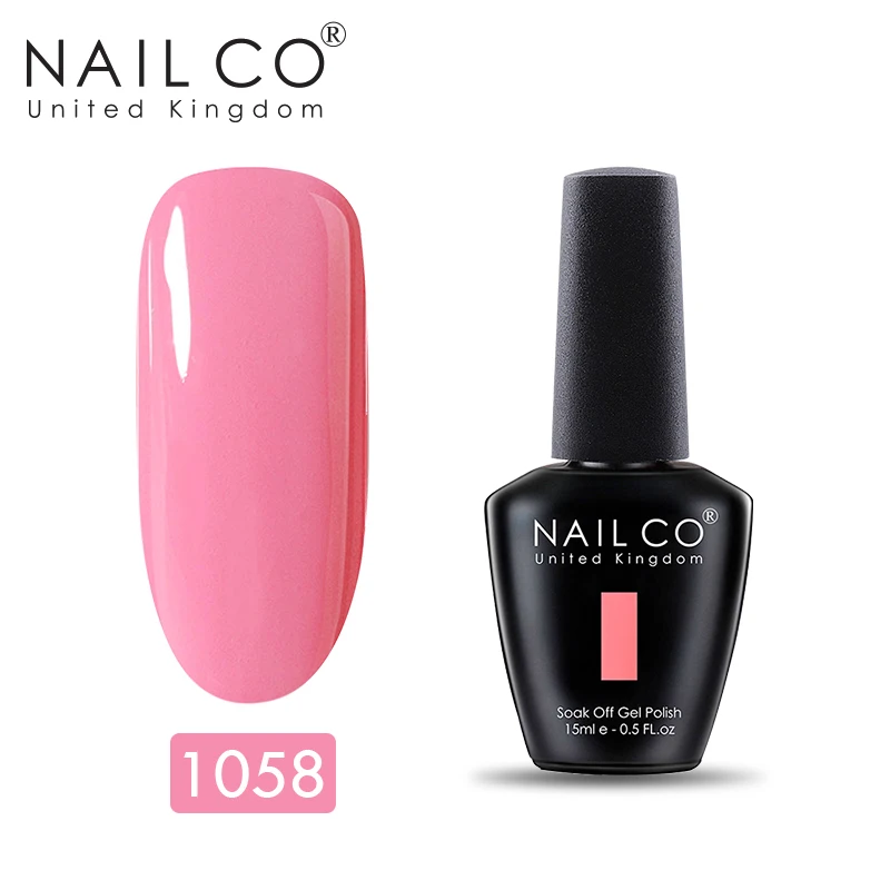 NAILCO, розовый цвет, высококачественный светодиодный гель для ногтей, личная гигиена, цветной лак для ногтей, долговечный гибрид - Цвет: 1058