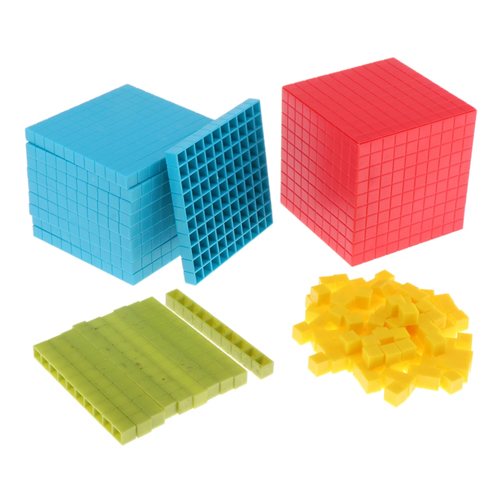 121x Montessori Math Decimal Cube Kid's Preschool Educational Toys 10cm