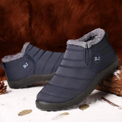 Sapatos de inverno para o sexo masculino botas femininas deslizamento em pele quente tênis de inverno masculino botas de neve do sexo feminino sapatos de segurança