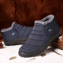 Winter Shoes For Men Boots Slip On Warm Fur Winter Sneakers Men Snow Boots Waterproof Ankle Boots Chaussure Homme Mans Footwear