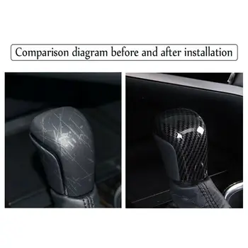 

Carbon Fiber black Gear Shift Knob Cover ABS Plastic For Toyota Camry 2018 - 2020 Accessories Parts Vehicles